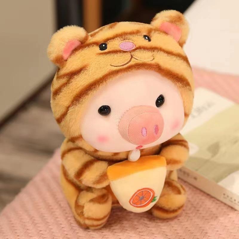 Ins healing Department Internet celebrity transformation milk tea pig doll to send girls doll children birthday gift plush toy