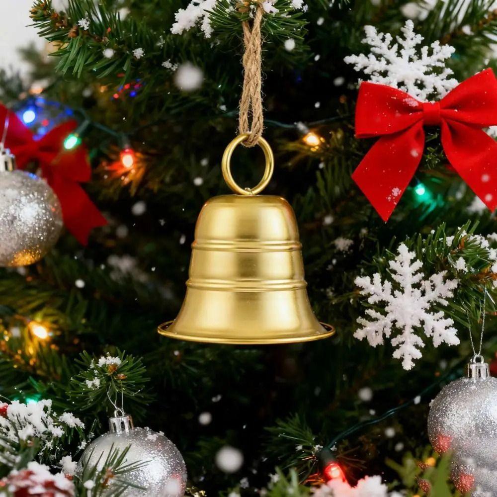 Creative Christmas Bell Pendant Exquisite Metal Hanging Bells Holiday Party Decorations