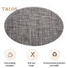 PVC Woven Table Mats Ellipse Solid Color Non-slip Waterproof Wear-resistant Heat-resistant Bowl Pads Drink Cup Coasters for Kitchen Home Bar Dining