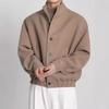 2024 Men's High-End Wool Stand Collar Jacket - Trendy Korean Style for Spring & Autumn