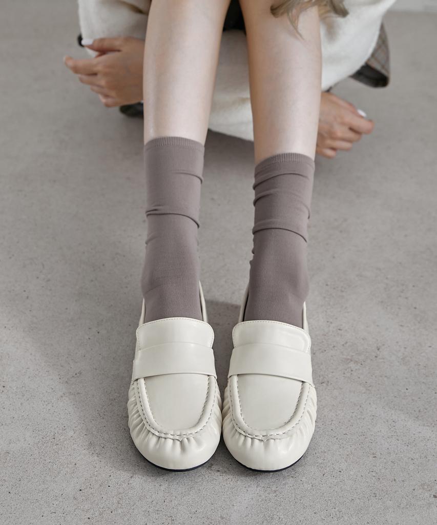 Edel9 Musubi Shirred Penny Loafers 1Cm