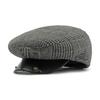 Middle-Aged Men Cap Autumn Winter Cotton Ear Protection Warm Plaid Beret Forward Cap Driver Ivy Hat Newsboy Caps for Men