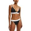 Calvin Klein Letter Print Triangle Bralette Women Underwear Black 000QF5650E-001