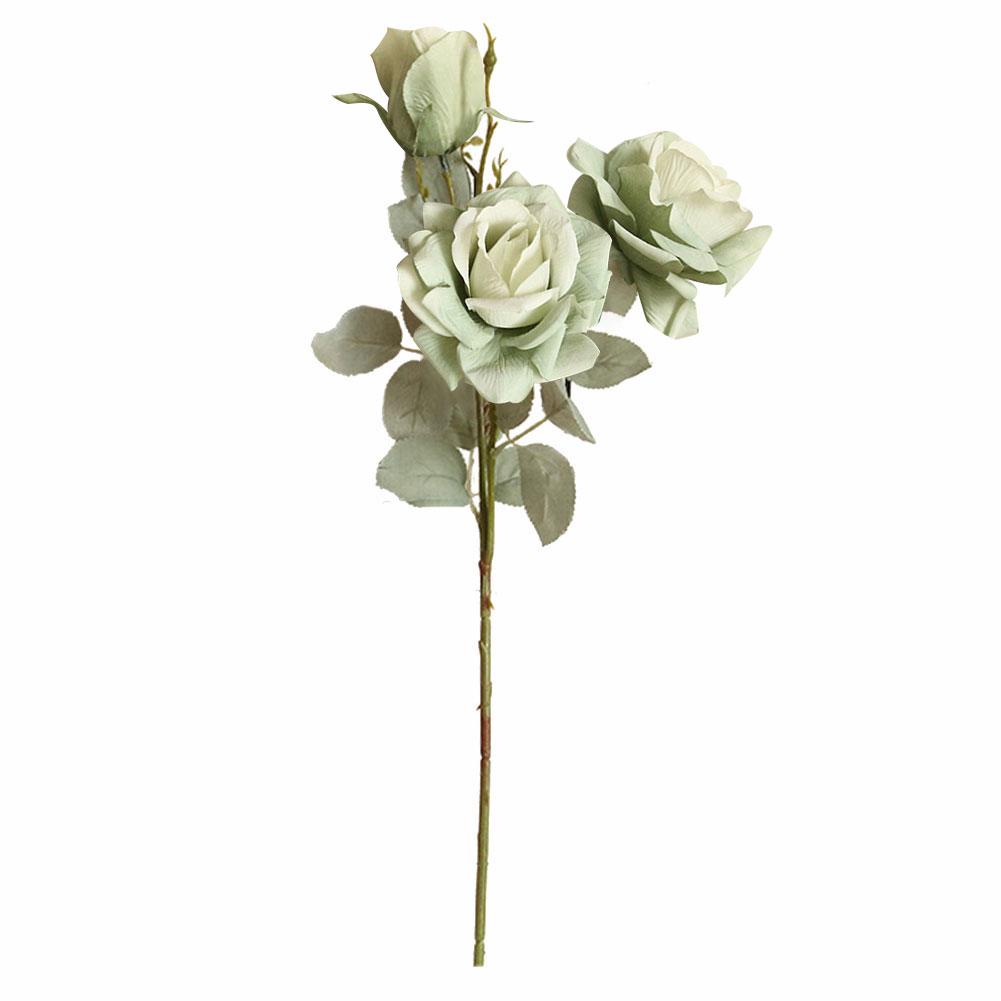 1шт искусственная роза растение домашний сад этап цветочная композиция настольный DIY декор зелёный