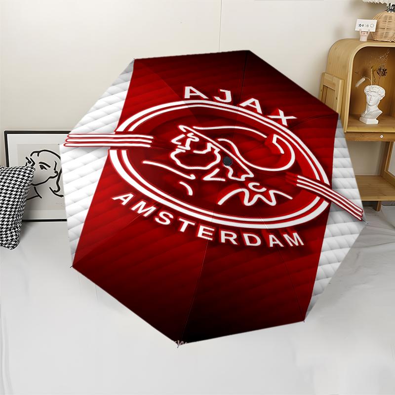 AFC Ajax Print Automatic Umbrella, 8 Rib Iron Frame, Plastic Handle, Suitable for Outdoor Travel &Daily , Ideal Gift