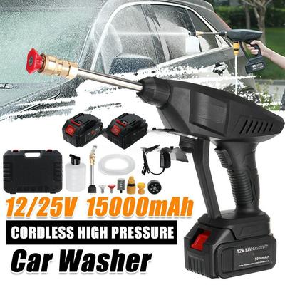 156/200W 100-240V 12V/25V Curățător cu Presiune Fără Fir Spălător Auto și Furtun cu Duza 2 Baterii Exterior