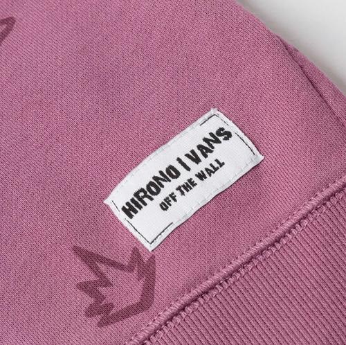 Vans X HIRONO Collaboration Long-Sleeve Hoodie Women's Gray Pink