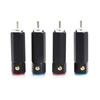 Set of 4 Black Solderless RCA Plugs Silver-Plated