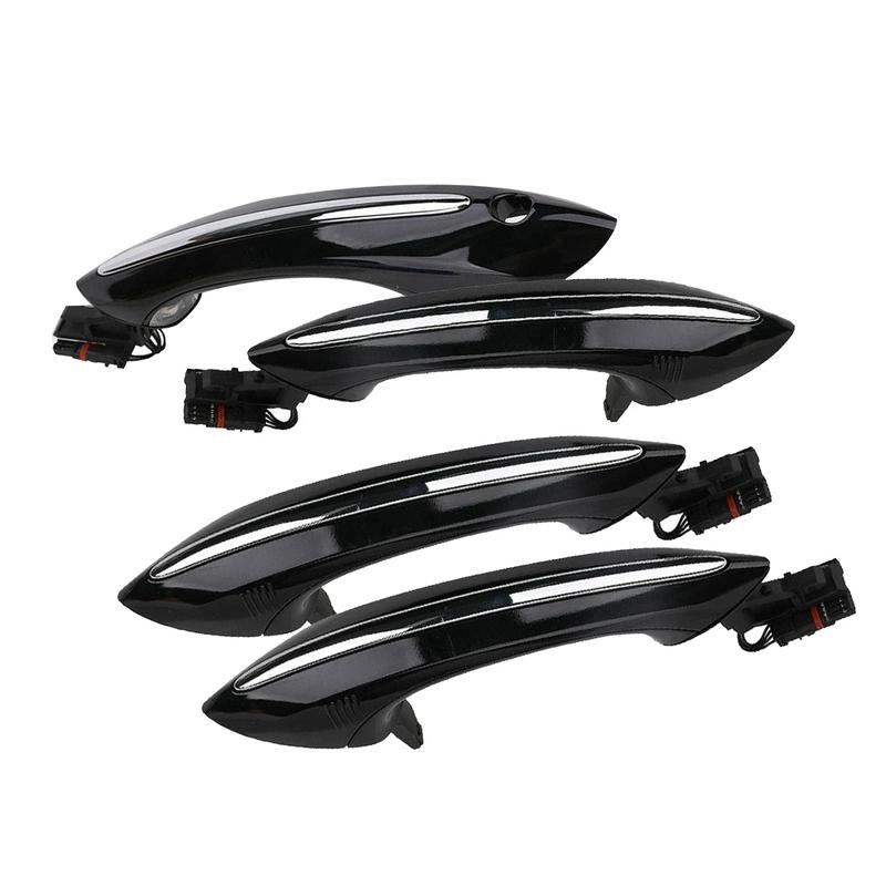 4X Black Outside Exterior Door Handle Set for BMW 5 6 7 Series F07 F10 F11 F06 F12 F13 F01 F02 51217231931 51217231934
