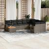 VidaXL Garden Lounge Set with Cushions 10 Pcs, Patio Sofas, Patio Furniture Set, Outdoor Furniture, Grey 3224730