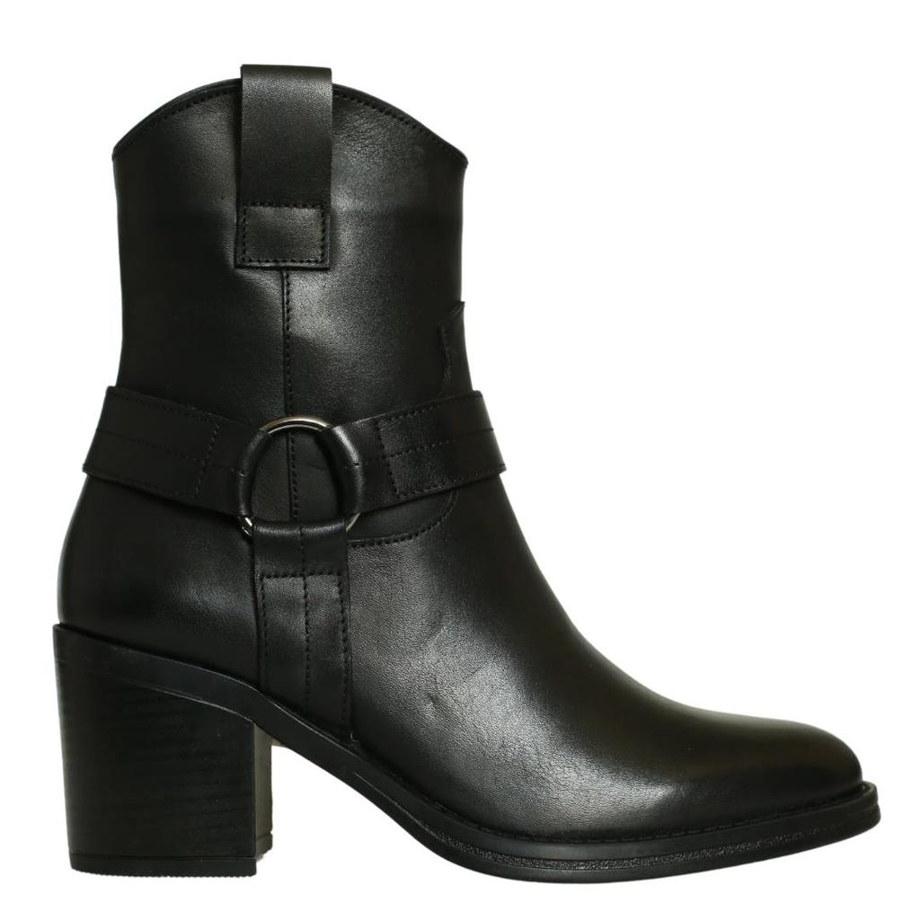 Damen Stiefel aus echtem Leder mit hohem Absatz