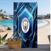 Πετσέτα Παραλίας Manchester City Με Σχέδιο Γρήγορου Στεγνώματος Μαλακή Πετσέτα Φορητό Μεγάλο Ορθογώνιο Κάλυμμα Παραλίας για Ταξίδι Πισίνα