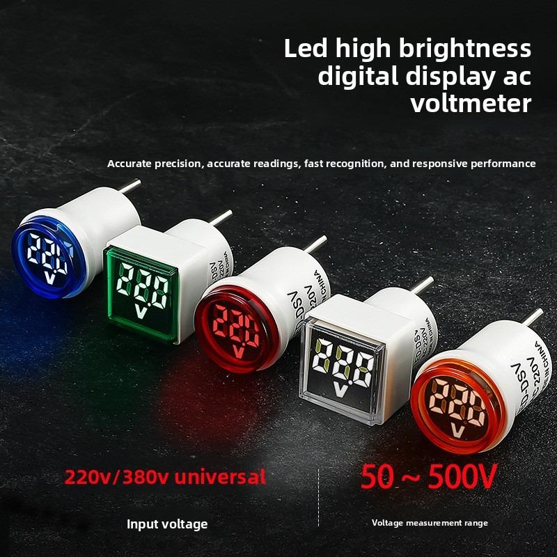 Digital AC Voltmeter Indicator, Digital Voltmeter, No Wiring Required, Euro Plug, Voltage Measurement RangeAC220V/230V