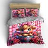 Cute Cow Themed Home Decor Multiple sizes kid's and adults' bedroom Exquisite 3PC bedding set, gift