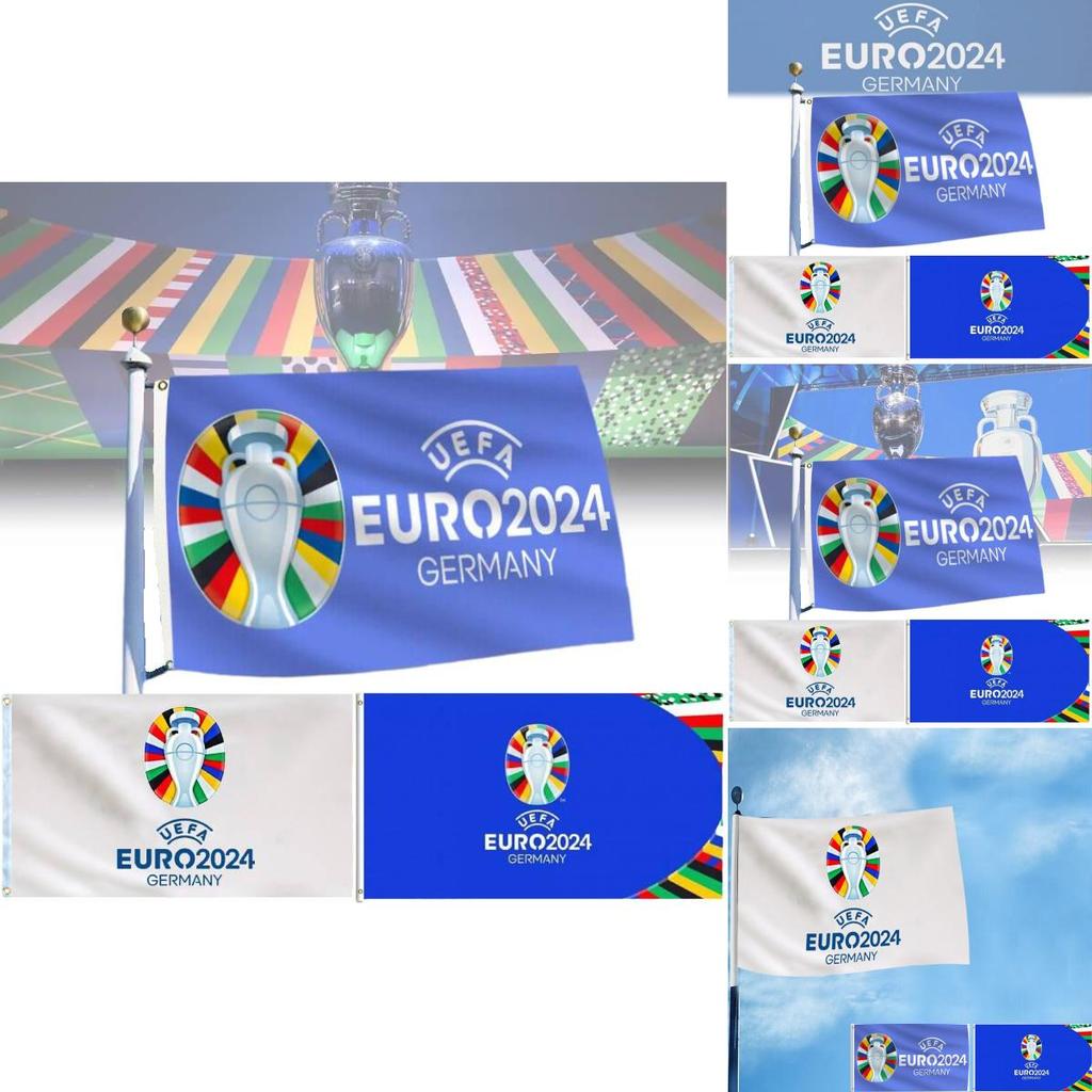 Durable Polyester 2024 Euro Cup Team Flag For Soccer Fans Vibrant Banner