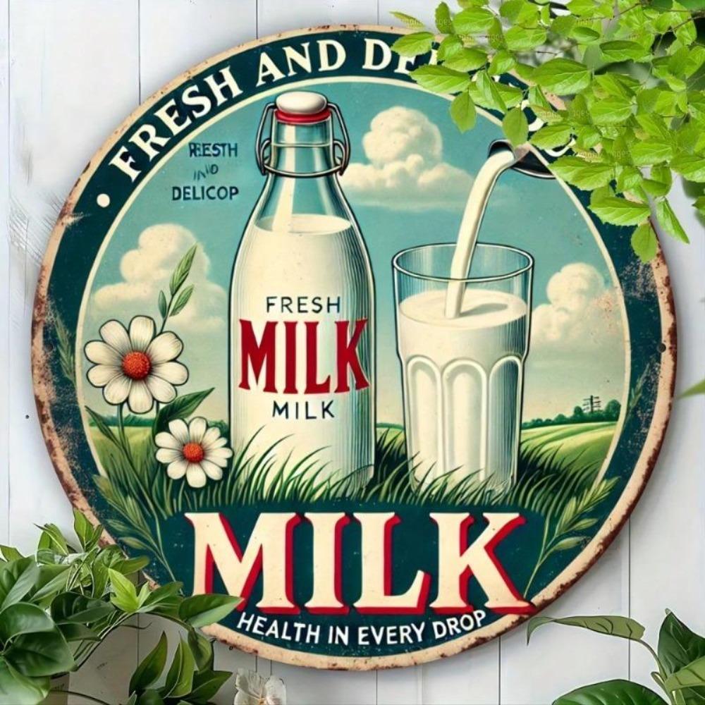 Vintage Aluminum Farmhouse Wall Sign Metal Art Decor 8x8 Rustic Kitchen Home Decor Metal Tin Sign