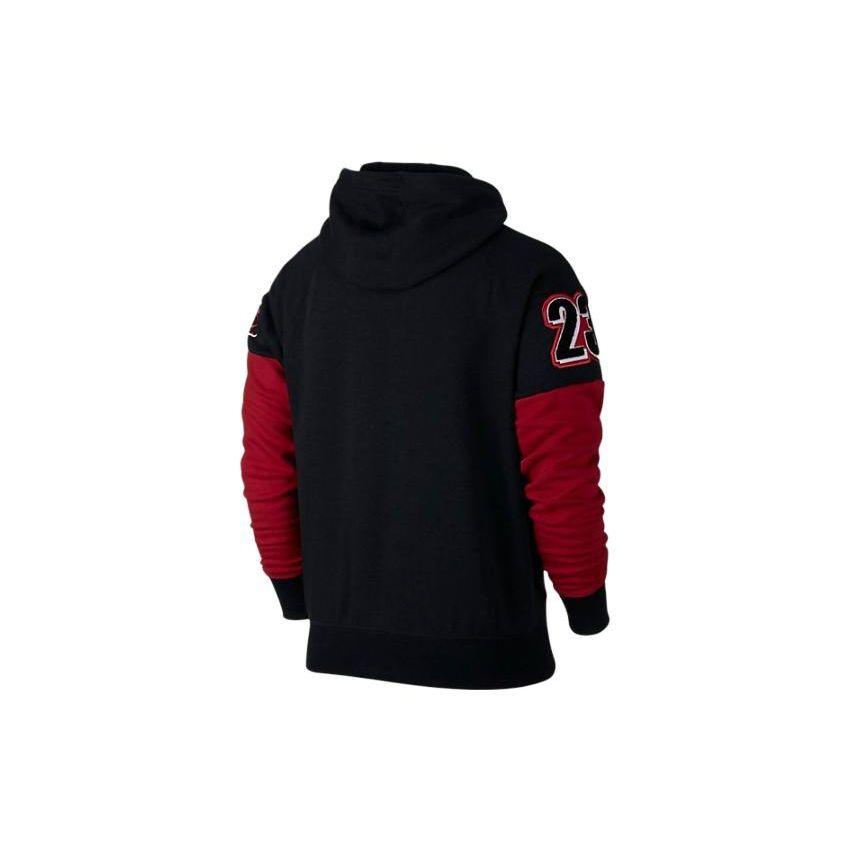 Jordan Logo Embroidered Hooded Jacket Men Outerwear Black 716578-010