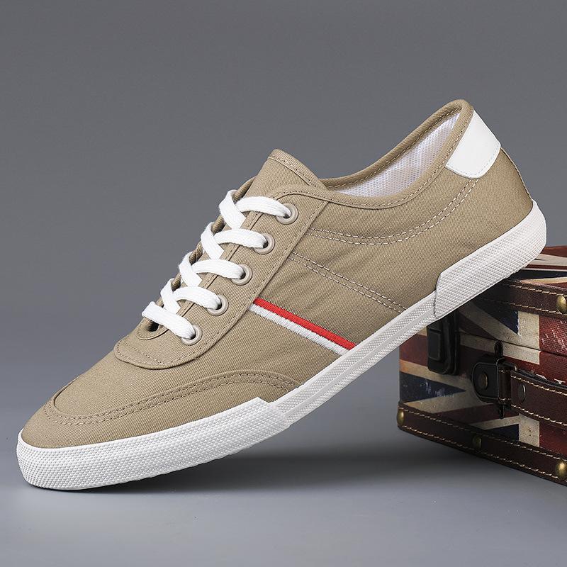 Fashion New Men's Spring Canvas Fashion Shoes Anti-slip Comfortable Shoes Lightweight Breathable Lace Up Men Shoes 9272