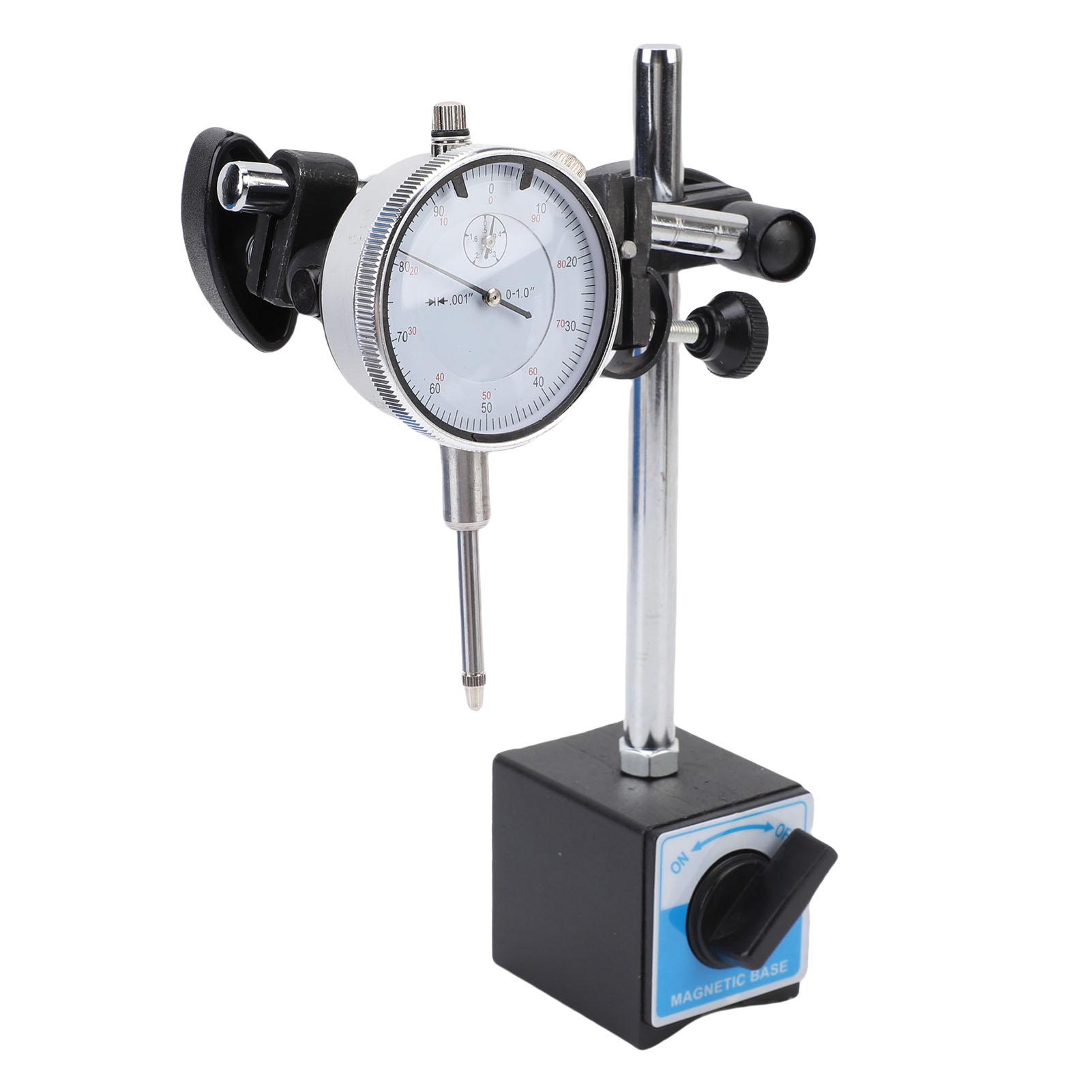 

Индикатор часового типа с магнитным основанием и набором прецизионных наконечников 0 1 дюйм 0,001 дюйма Прецизионный магнитный индикатор часового типа