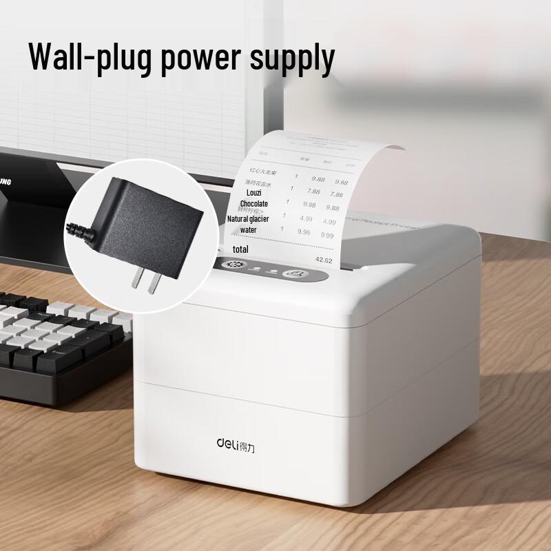Deli 58mm Thermal Receipt Printer CN Plug (adapter Included)