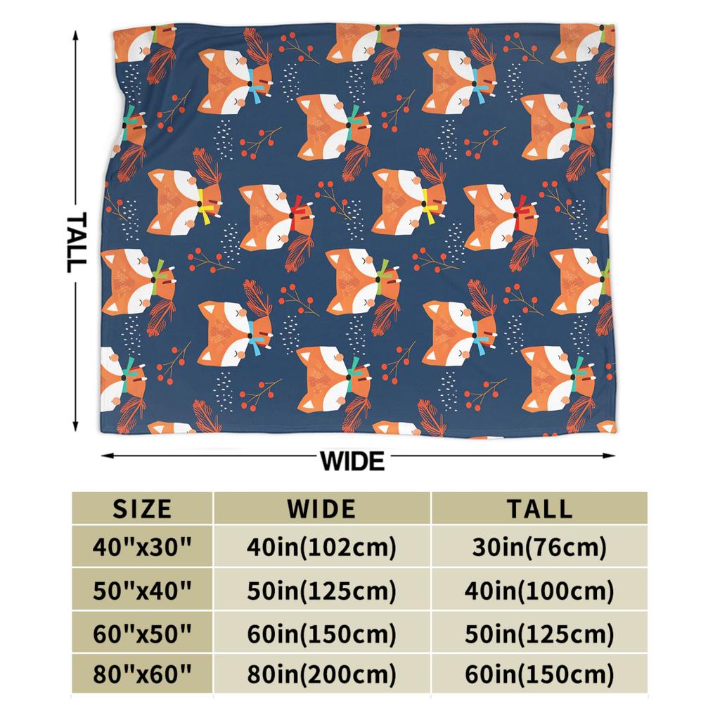 Süße Fuchs Flanelldecke Kinder Erwachsene Warm Weich Bettwäsche Decken Winter Wohnzimmer Tagesdecke Sofa Bettbezug