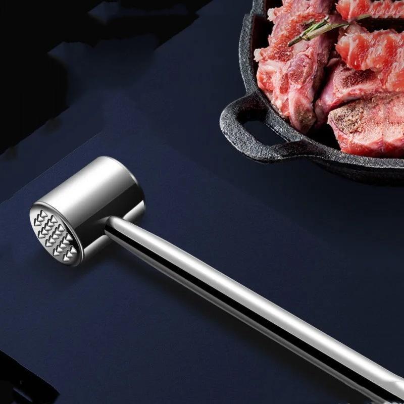 304 Edelstahl Fleischhammer Lockerer Fleischzartmacher Haushalt Steak Schweinefleisch Hähnchenbrust Fleischlockerungshammer Kochwerkzeuge