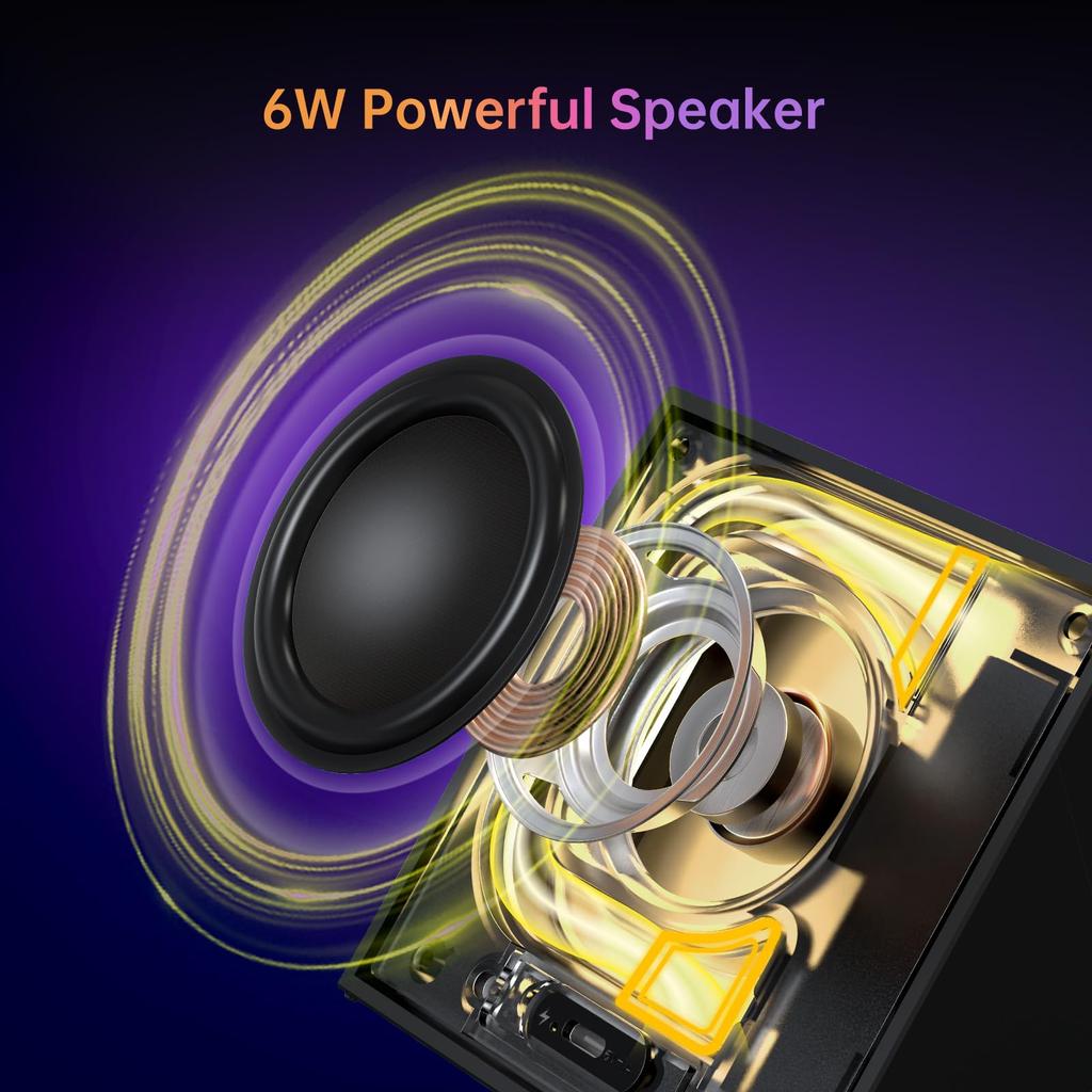 Divoom Timebox Evo Přenosný Bluetooth reproduktor Přehrávání hudby RGB/Vylepšené basy/S hodinami/Pixel Art/Multifunkční použití/Hands-free volání/256