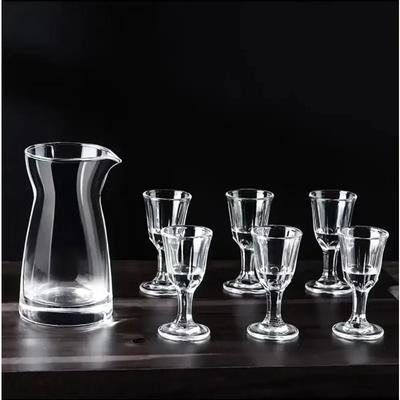 Großhandel 10ML X 6PCS/Set Kreatives Transparentes Haushaltskleines Weinglas Likör Spirituosenglas