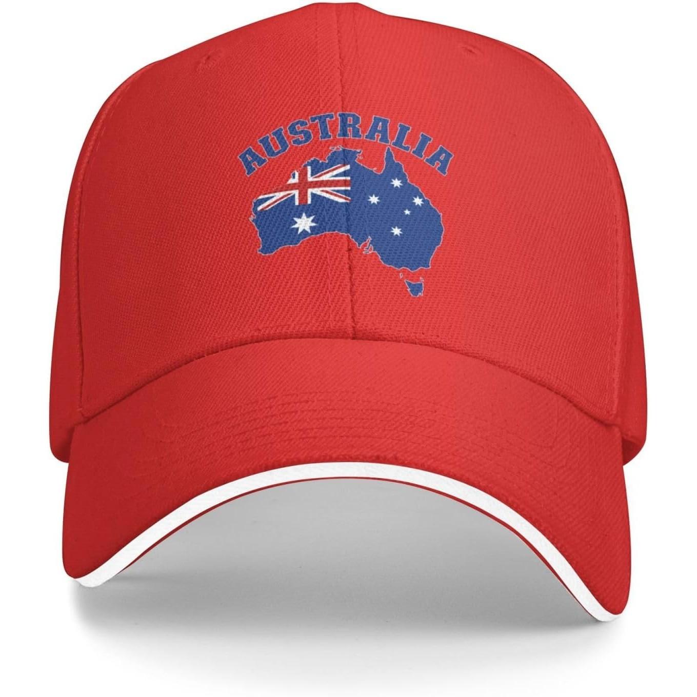 Australia Map Flag Baseball Cap Unisex Polyester Casual Summer Adjustable Sun Protection Hat Adjustable