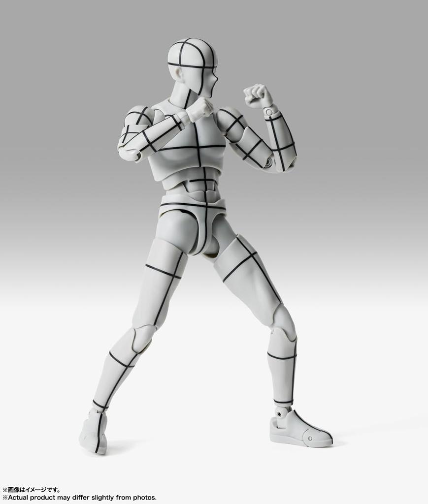 TAMASHII NATIONS S.H.Figuarts Body-kun -Sports- Edition -Wireframe- (Gray Color Ver.) Approximately 150mm PVC & ABS Painted Movable Figure