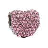 New Silver Plated Pink Diamond Butterfly Alloy Large Hole Charm Beads For DIY Bracelet Necklace Jewelry Accessories Gift