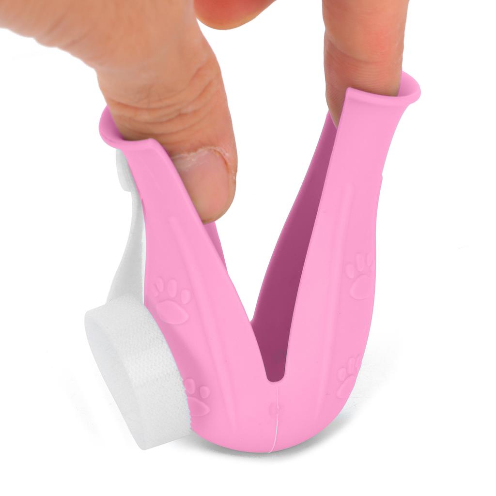 Cat Booties AntiScratch Cat Shoes Silicone Foot Covers Suitable for Pet Hospitals Pet Shops(Single Box Pink 4 Pcs )