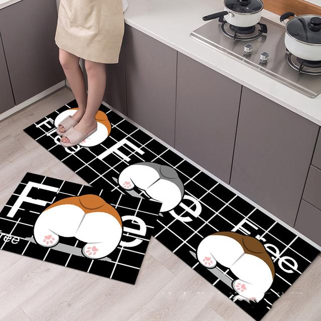 Moda simples estilo nórdico cozinha tapete doméstico longo tira tapete de porta moderna decoração casa 