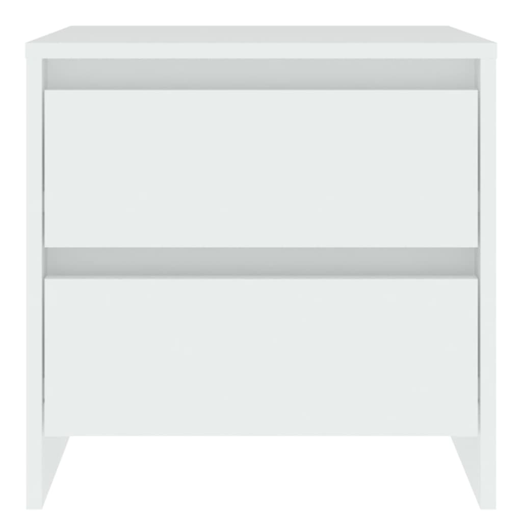 Nightstand White 45 x 34.5 x 44.5 cm Engineered Wood