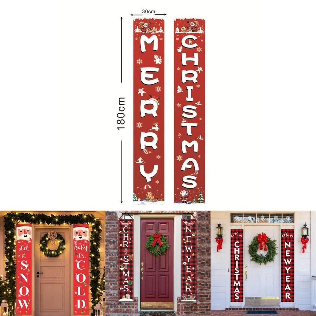 Lebhaftes Weihnachts-Türhänge-Schild Banner Flagge Weihnachtsfeier-Dekor