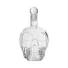 Weinflasche mit Totenkopf-Motiv, Weinflasche mit Totenkopf-Motiv, modische, kreative Glasflasche, Weinflasche mit kreativem Kristalldeckel