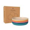 Wheat Straw Dinnerware Set Eco-friendly Safety Plates Cups Bowels Home Party Tableware Set Outdoor Camp Candy Colour Gift