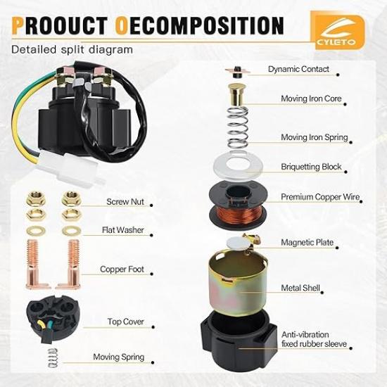 Starter Solenoid Relay for 4-Stroke 110cc 150cc 50cc 125cc 200cc 250cc 70cc 9