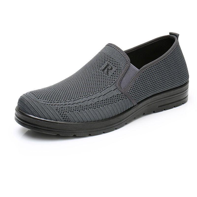 Old North Cloth Shoes Men's Spring and Autumn Soft-soled Non-slip Elderly Father Shoes Breathable Single Shoes Middle-aged and Elderly Men's Ca