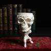 Desktop Succulents Containers Mini Gothic Skull Planter Pot, 3D Printed Creepy Flowerpot, Flowerpot Plants Container, Desk Decoration for Halloween