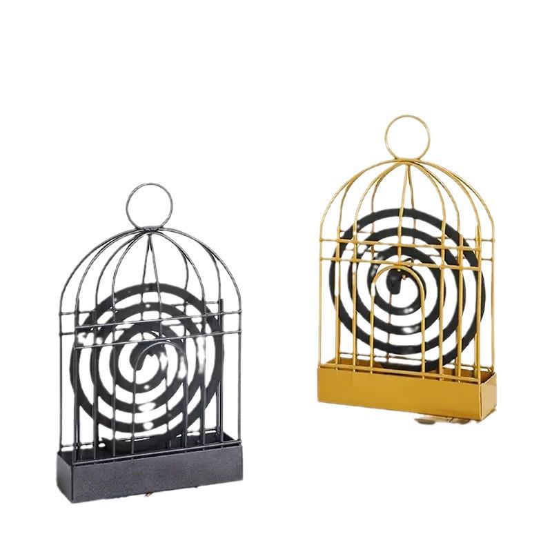 Nordic Birdcage Mosquito Coil Holder - Fireproof Wrought Iron Repellent Box