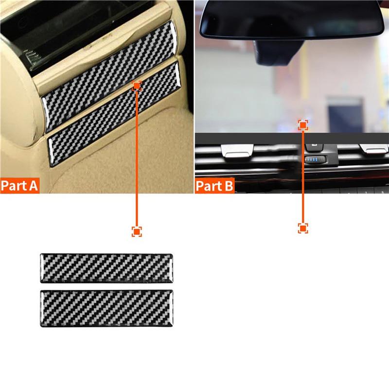 Car Carbon Fiber Interior Button Panel Trim Sticker Frame For VW Golf 4 GTI Jetta MK4 1999-2004 Styling Accessories