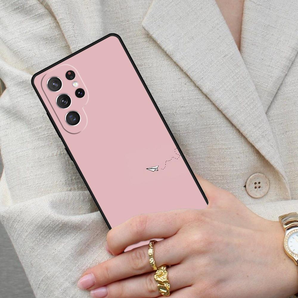 Pink Aesthetic Funny Style Cell Phone Case for Samsung Galaxy S26 Ultra S25 S24 S23 S22 S21 S20 Note10 Cover