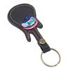 Tragbarer Gitarren-Pick-Taschenhalter aus Leder und Messing, inklusive Plektrum-Zubehör (Schwarz)
