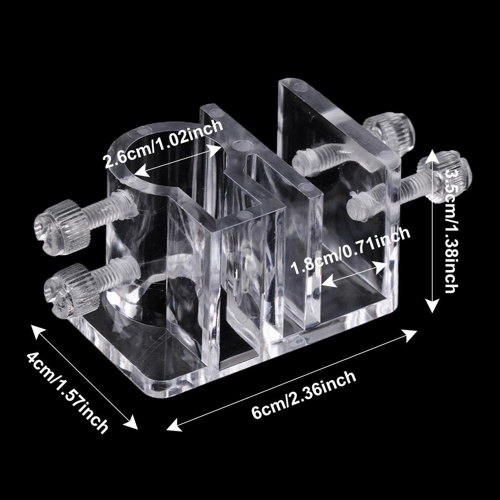 Clear Tube Clamp for Fish Tank Fixing Acrylic Water Pipe Holder for Aquarium Filtration and Cleaning Needs