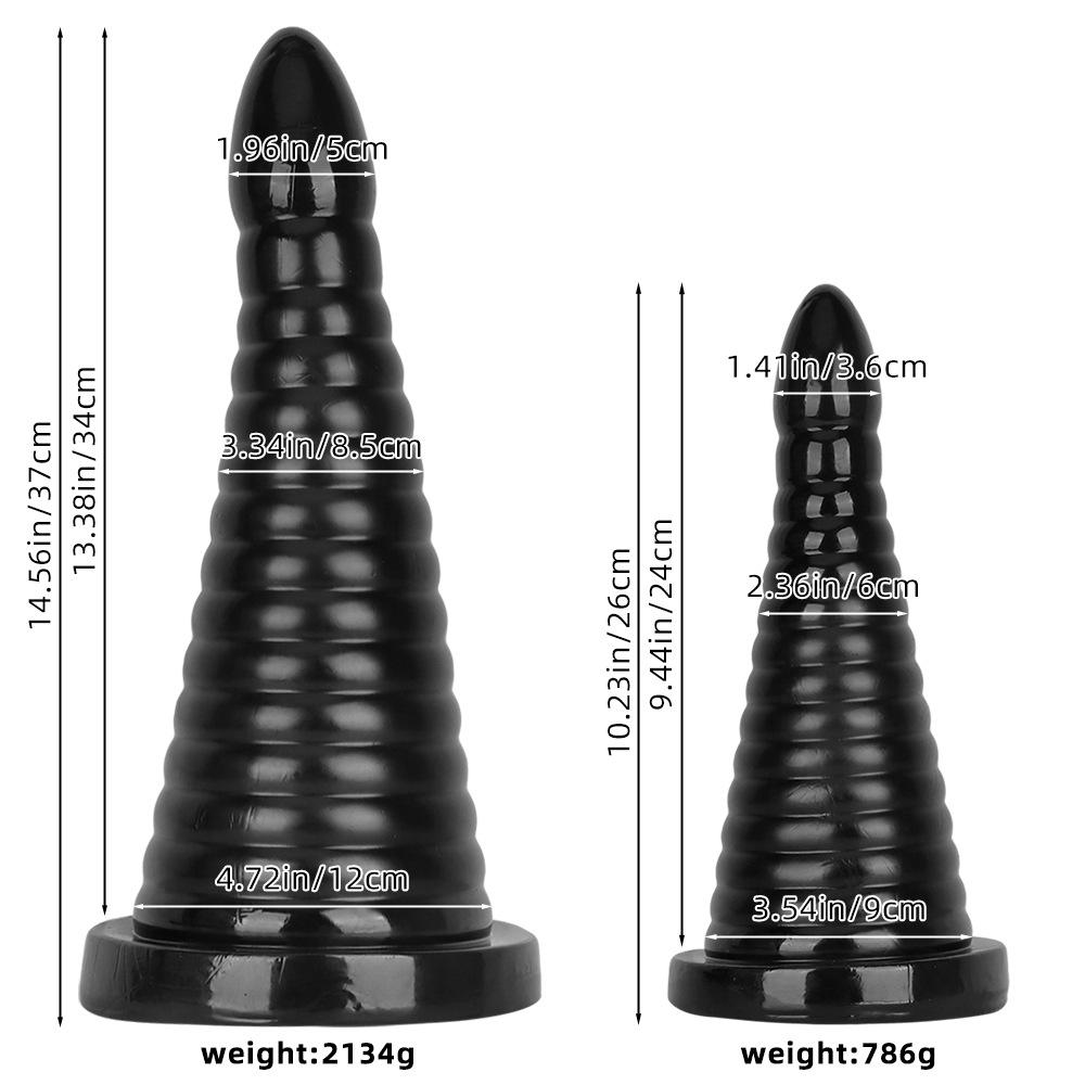 Black PVC Butt Plugs Oversized Dildo Masturbator Fisting Sex Toys Big Dick  Strap On Penis BDSM