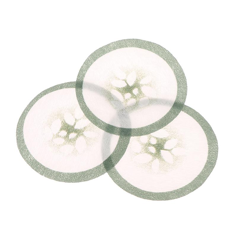 100Pcs Eye Scrub Cleansing Pad Mask Disposable Eye Scrub Cleansing Pads Pad Creative Green Cucumber Printed Eye Scrub Mask Sheet