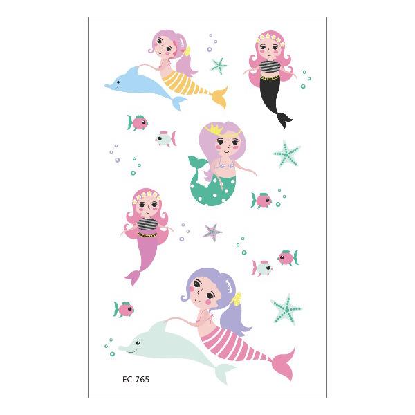 Children's Waterproof Princess Cartoon Tattoo Stickers for Birthday Parties