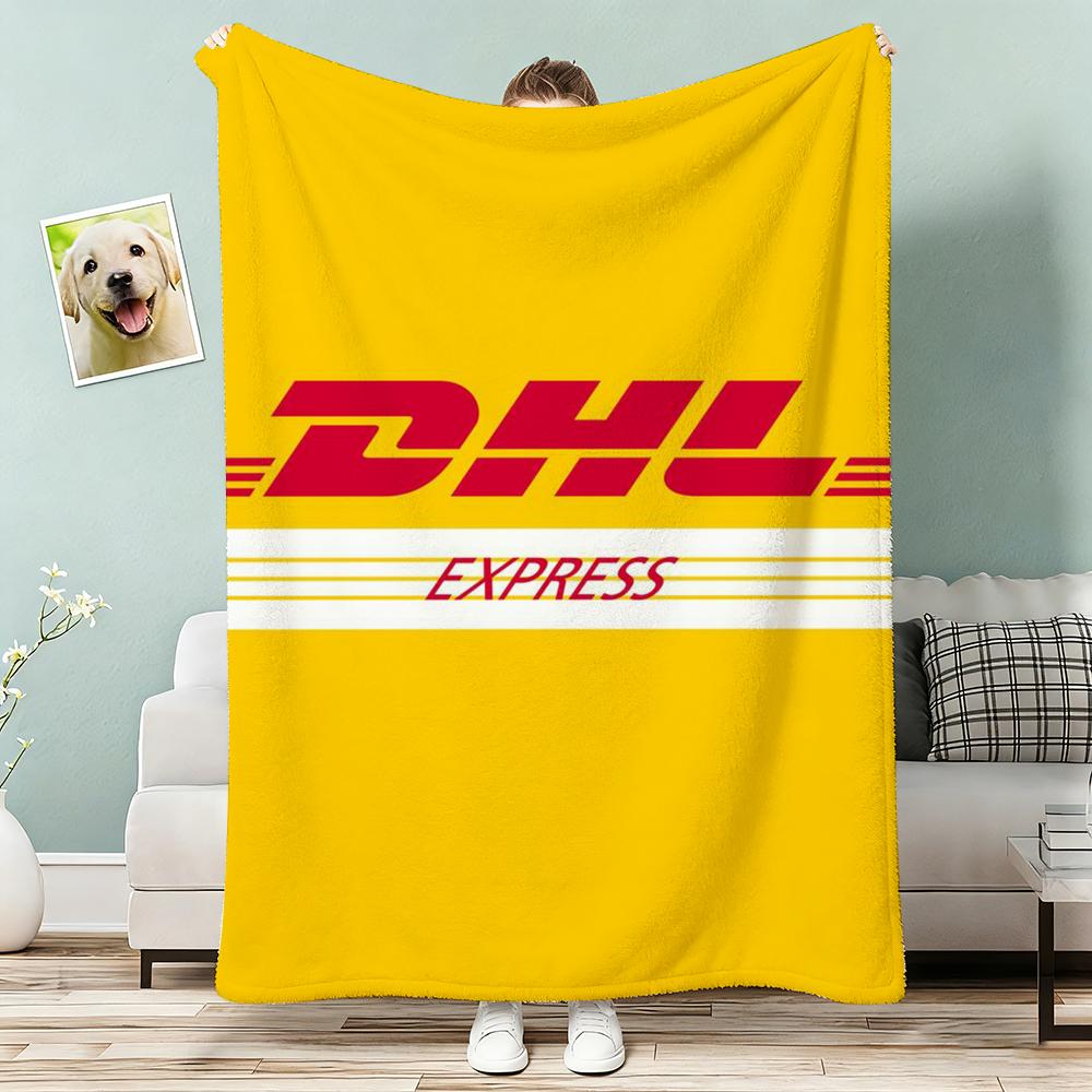 DHL Express Throw Lightweight 240g Flannel Blanket Soft Skin-friendly for Summer Cooling 75x90cm