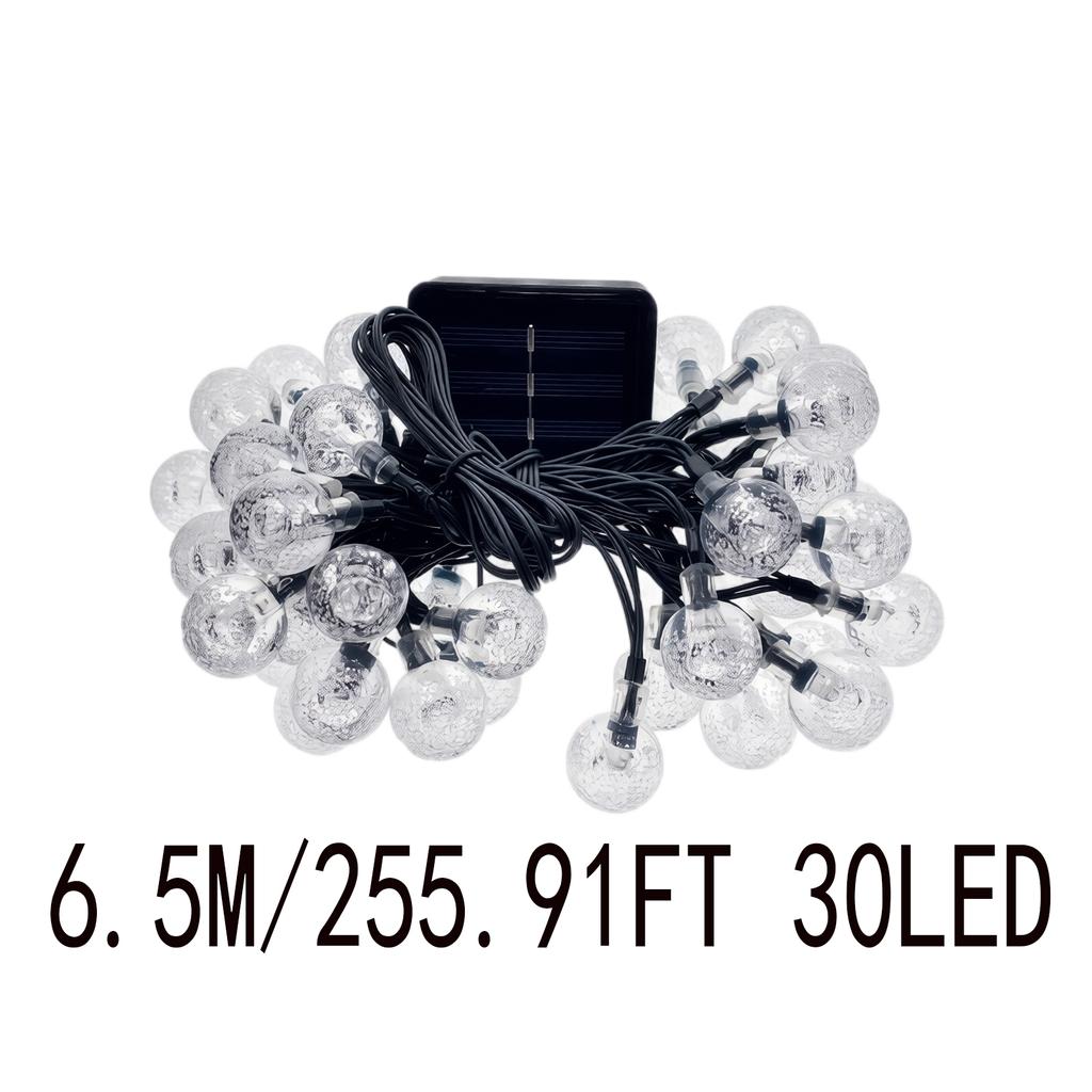 Solar Powered Bubble Globe String Lights Outdoor Waterproof LED String Lights for Garden Patio Yard Party Decoration with Solar Panel